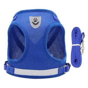 Hot Sale Pet supplies Wholesale Custom pet harness Breathable Mesh Nylon Reflective Dog Harness