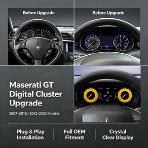 หน้าปัดดิจิตอล Carplay สำหรับ Maserati GT GC MC GranTurismo Quattroporte ปี 2007 2008 -2022 จอแสดงผล LCD ดิจิตอลสำหรับรถยนต์ - Product Image 4