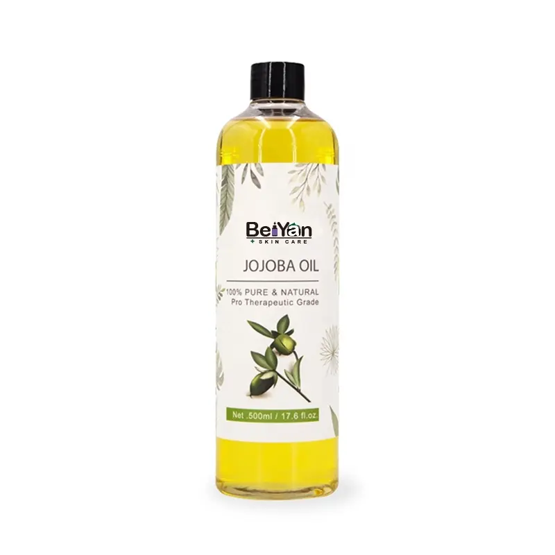 ฉลากส่วนตัวJojoba Carrier Oil 100% Pure Natural Skin Hair Care Organic Moisturizing Oil Anti-Aging Whitening Oil