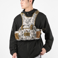 Gilet d'entraînement d'escalade, équipement tactique en nylon imperméable, équipement de défense, gilet CS personnalisé, fermeture éclair, unisexe, sangle d'épaule arquée