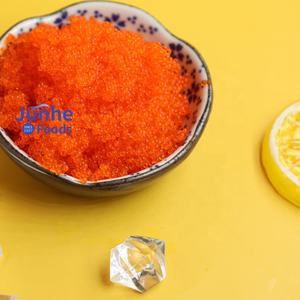 A granel 500g Caviar de colores Perlas Frozen Japanese <span class=keywords><strong>Tobiko</strong></span> Salted Flying Fish Roe en caja de embalaje - Product Image 1