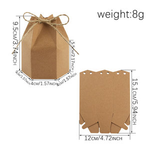 Hình lục giác Mô hình màu rắn kẹo nhỏ điều trị hộp giấy cho đám cưới gói quà tặng bên sô cô la hộp giấy với <span class=keywords><strong>Ribbon</strong></span> - Product Image 2