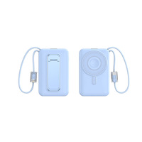 Support magnétique sans fil 3-en-1 en plastique certifié 3C, batterie externe 10000 mAh, charge rapide 22,5 W/20 W, affichage numérique pour iPhone