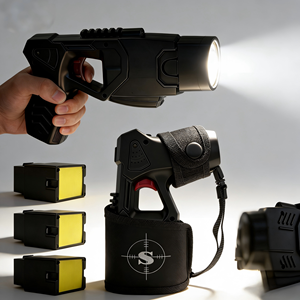Porte-cls Jouet Securite Telecommande 5m, <b>Balles</b> Souples protection Personnelle, Alarme Laser <b>LED</b> Rechargeable Usage Exterieur - Product Image 1