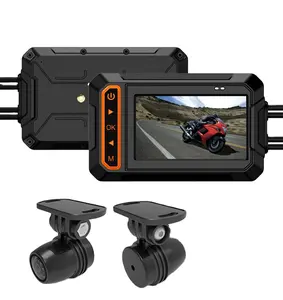 Giá bán buôn xe máy lái xe ghi âm với 1080P WIFI GPS 3 "toàn màn hình tầm nhìn ban đêm phía trước và phía sau xem Dash Cam