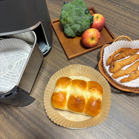 Papier rond pour friteuse à air, sans cire, lisse, anti-taches, pour emballage alimentaire, idéal pour la cuisson des steaks