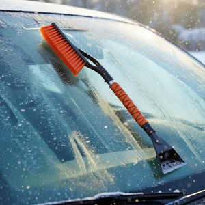 Cepillo para nieve Vevor de 27 pulgadas con raspador de hielo y mango telescópico para autos, camionetas, SUV y RV, con cerdas que no rayan. - Product Image 2