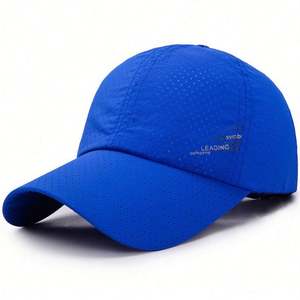 Casquette de sport à séchage rapide en gros, casquette de baseball personnalisée à 6 panneaux, respirante pour l'été, 100 % polyester velours, modèle courant - Product Image 4