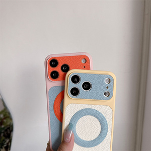 เคสโทรศัพท์หนังสีสันสดใสแบบแม่เหล็กสำหรับ iPhone 18 17 16 15 14 Pro Max ลายดอกทานตะวันสีรุ้งไล่เฉดสี Dopa mine ฝาหลัง PC - Product Image 5