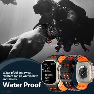 Correa de Silicona Transpirable para <span class=keywords><strong>Apple</strong></span> <span class=keywords><strong>Watch</strong></span> Band Ultra 3 2 49mm 46mm 44mm <span class=keywords><strong>45mm</strong></span> para Iwatch Series 11 10 9 <span class=keywords><strong>8</strong></span> 7 6 SE3 Brazalete para Hombre - Product Image 5