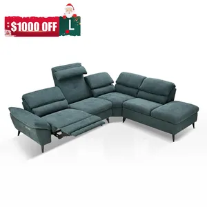 fabric corner folding electric recliner couches luxury living room push back sofa furniture high back sofa sectional sofa set