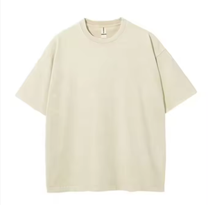 T-shirt Homme Oversize Délavé à l'Acide Manches Courtes Col Rond Vintage Couleur Unie 100% Coton Jersey Coupe Ample Anti-Rétrécissement Design Vierge - Product Image 5