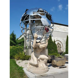 รูปปั้นแอตลาสสแตนเลสสีขาวขนาดเท่าคนจริง ตกแต่งสวน ด้วยเทคนิคการหล่อแบบ 3 มิติ แนวธีมความ<span class=keywords><strong>รัก</strong></span> สำหรับวันชาติ - Product Image 1