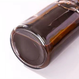 Botella de vidrio transparente de gran calibre 1L con tapa para bote de vidrio para bebidas para beber leche - Product Image 6