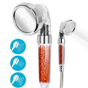 Water Saving Pressure Shower <b>Spray</b> Head with 3 Modes Powerful Flow Handhold Bathroom Shower Head with Beads Filter Hose <b>Set</b> - Product Image 6