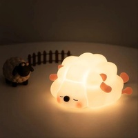 Lampe de chevet LED en silicone en forme de lapin avec capteur tactile, cadeau mignon pour chambre d'enfant, bébé, lampe de nuit