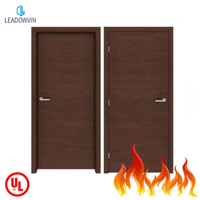 UL Listed 90 Min Architectural Wood Fire Door Solid Mineral Core Timber Entry Door Hotel Interior Security Door