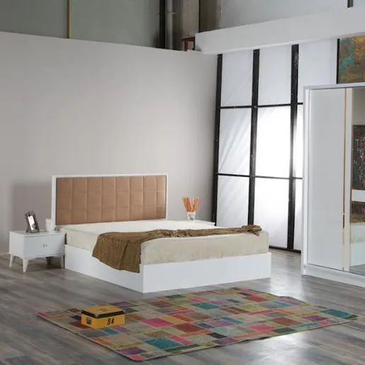 Komple özelleştirilmiş ahşap otel mobilya tasarımı yatak odası mobilya Set yatak odası takımları ve yüksek kalite Modern ahşap kitaplık tarzı