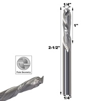 CNC Endmill Router Bits Compression Spiral Fraise Fraise Carbure Solide Fraises 2 Flûte -- 1/4 Shank up Down Cutting Helical