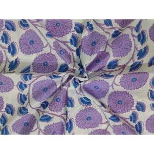 Cuadrados de Tela de Algodón No Tejida con Estampado Floral, Peso Medio, Ecológicos, para Acolchado, Costura, Manualidades, Textiles para el Hogar, Textiles Rajastaníes - Product Image 4