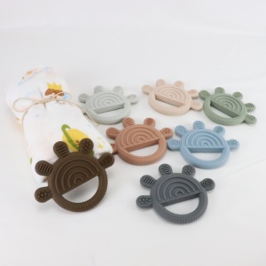 Hot bán nhà sản xuất bé teethers BPA free mọc răng Vòng đồ chơi vui dễ thương Silicone bé <span class=keywords><strong>Teether</strong></span> - Product Image 6