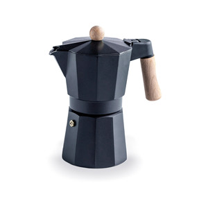 Caffettiera Moka Trento Nera per 6 Tazze, Macchina per Espresso da Fornello - Product Image 1
