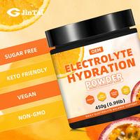 OEM Private Label Elektrolyten Hydratiepoeder Sinaasappel & Passievrucht Smaak 450g Vegan Keto Suiker Vrij Non-GMO