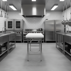 Mesa de Trabajo Plegable de Acero Inoxidable para Cocina Comercial, 39.4x24x32 Pulgadas, Superficie Electropulida, Independiente - Product Image 2