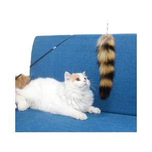 Giocattoli per gatti con vera <span class=keywords><strong>coda</strong></span> <span class=keywords><strong>di</strong></span> volpe e canna da pesca divertenti bambole per animali domestici accessori <span class=keywords><strong>di</strong></span> peluche per indumenti da tappezzeria per Auto direttamente dalla fabbrica - Product Image 6
