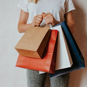 Customized Eco-Friendly Reusable Kraft <b>Paper</b> Tote Bags with Flexography Printing and <b>Embossing</b> for Shopping - Product Image 2
