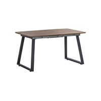 Tables à manger, meubles de restaurant, cuisine, style industriel moderne, MDF avec pieds en métal, table à manger extensible