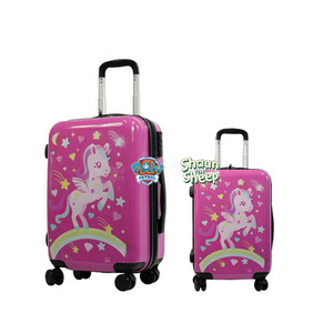 Chariot à 4 roues avec licorne rouge, boîte de bagages à 4 roues, vente en gros, usine - Product Image 1