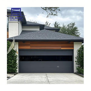 ประตูโรงรถกระจกอลูมิเนียมดีไซน์ทันสมัยขายดี พร้อมระบบอัตโนมัติ แผงแซนวิชกระจกนิรภัย สำหรับบ้านวิลล่า - Product Image 1