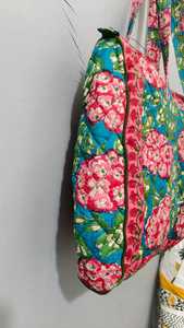 Bolsa de Lona de Algodón con Estampado Floral, Estilo Bohemio, Abertura Superior, Grande, para Uso Diario de Mujeres, para Todas las Temporadas - Product Image 4