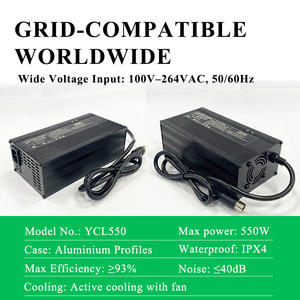 Cargador de Batería Portátil de Litio de <span class=keywords><strong>600</strong></span> Vatios, Lifo4, 220v, 28-32 Voltios CA, 110v, 60v, 48v, 60.8v, 57v, 12v CC a 48v, 20a, 18.25a, 20 amperios - Product Image 2