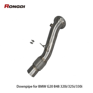 304 Stainless Steels TIG Welding Downpipe for BMW 3 Series 330i G20/G28 B48 2.0T 2018-2020 Brushed Straight Exhaust Pipe - Product Image 2