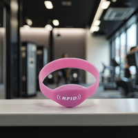 Wholesale ISO 1K 213 215 216 Chip RFID NFC Silicone Mini Tag Wristband 13.56MHz Waterproof for Hotel Access Control & Payment