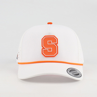 Casquettes de baseball unisexes en gros, casquette de sport 100 % polyester imperméable perforée au laser, chapeau avec patch PVC logo personnalisé, support OEM
