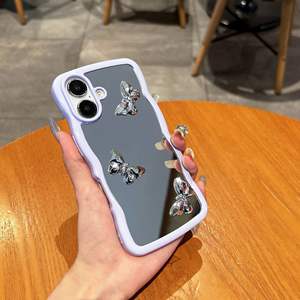 Specchio d'onda farfalla <span class=keywords><strong>custodia</strong></span> protettiva per telefono di lusso per <span class=keywords><strong>Apple</strong></span> per <span class=keywords><strong>iPhone</strong></span> <span class=keywords><strong>11</strong></span> 14pro 12 16promax & 16pro - Product Image 4