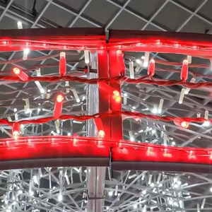 Décoration de la Saint-Valentin en plein air personnalisée, motif LED 3D, arche géante illuminée, boules lumineuses en métal, 2 m - Product Image 3