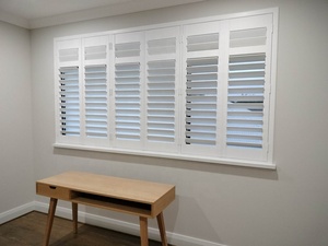 Volets de fenêtre en <span class=keywords><strong>bois</strong></span> modernes, horizontaux, ronds, à lamelles de 89 mm, peints, durables et écologiques pour l'Australie - Product Image 5
