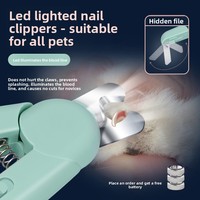 Coupe-ongles pour animaux de compagnie avec lumière LED, évite la coupure brusque, lime à ongles intégrée pour le toilettage des pattes des chiens et des chats