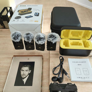 Micrófono Inalámbrico de Solapa Profesional <span class=keywords><strong>Studio</strong></span> SX13 con 4 Micrófonos, Cancelación de Ruido, Conector Tipo C para <span class=keywords><strong>Android</strong></span>, Transmisión en Vivo - Product Image 3