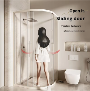 Porte de douche coulissante rectangulaire Shouhua personnalisée, haute qualité, écologique, fonctionnement silencieux, 8 mm/10 mm, pour hôtels, multi-usages - Product Image 5