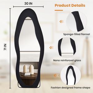 Espejo de pared personalizado de fábrica, espejo asimétrico para sala de estar, decoración de espejo de pared de Bali - Product Image 3