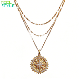 Ciondolo <span class=keywords><strong>San</strong></span> Giuda Taddeo in Acciaio Inossidabile Placcato Oro 18K con Zirconi, Stile Hip Hop Religioso <span class=keywords><strong>Cristiano</strong></span> per Uomo e Donna - Product Image 6