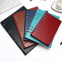 Cahier de notes rechargeables en cuir PU, pour Journal, style A4 B5 A5 A6, étiquette ajourée, 70 feuilles, Inserts de lignes, Page ample, notes
