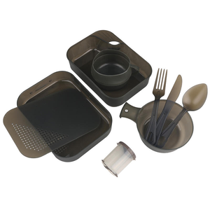 Couteau et fourchette de pique-nique verts de haute qualité, récipient de <span class=keywords><strong>camping</strong></span> en PP, couvercle de pot en <span class=keywords><strong>plastique</strong></span>, kit de vaisselle personnalisable avec logo - Product Image 2