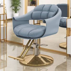 Sillón de Peluquería Hidráulico Reclinable Dorado, Equipo de Salón de Belleza, Silla de Barbero Ajustable, Silla de Estilismo Resistente para Salón - Product Image 4