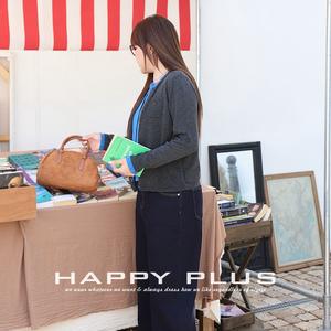 Cárdigan de Punto con Bloques de Color para Mujer Happy Plus, Grosor Medio, Antipilling, con Bolsillo, Talla Grande, Estilo Casual - Product Image 3